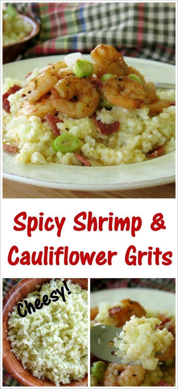 Spicy Shrimp And Cauliflower Grits