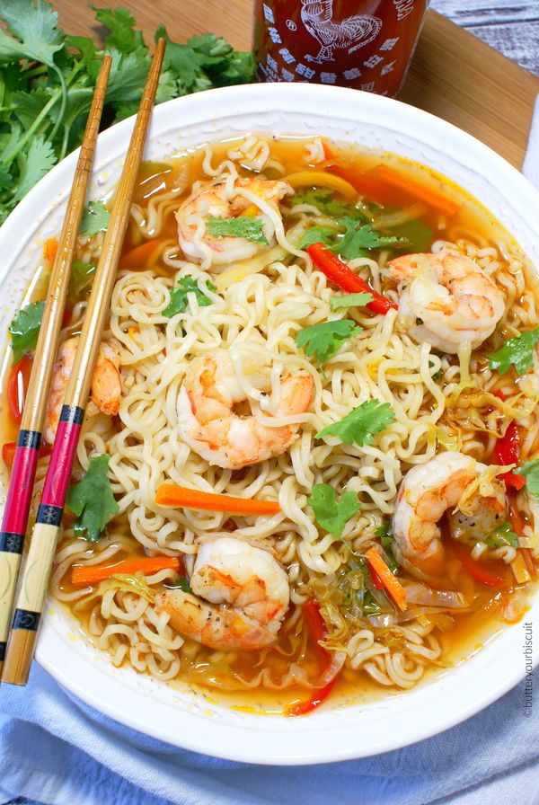 Spicy Shrimp Ramen Bowls