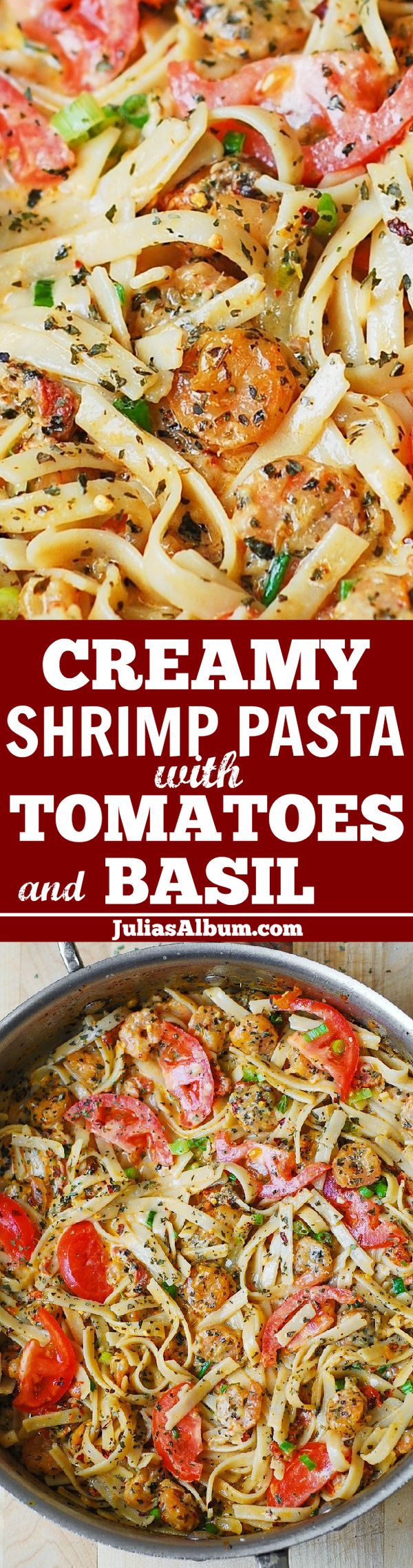 Spicy Shrimp with Basil Tomato Pasta