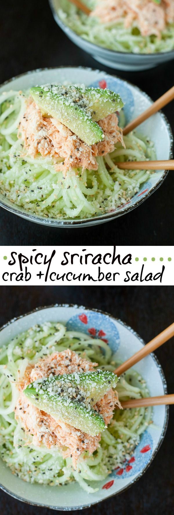 Spicy Sriracha Crab and Cucumber Salad