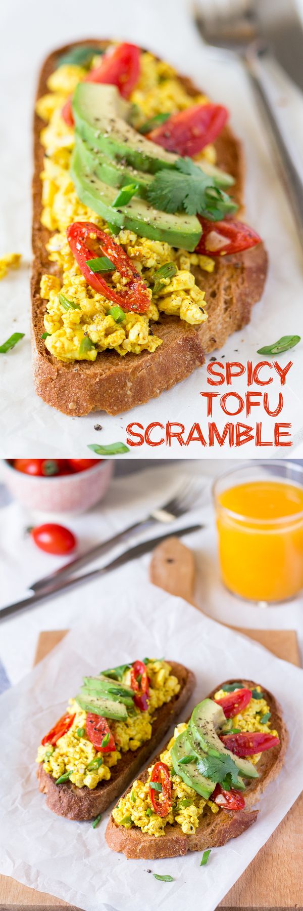 Spicy tofu scramble