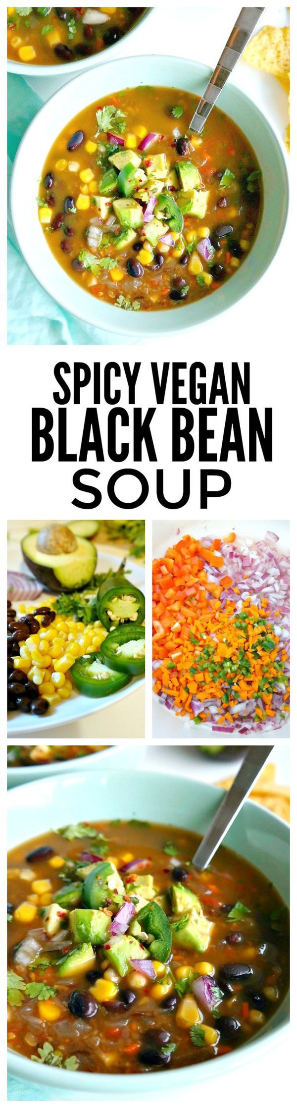 Spicy Vegan Black Bean Soup