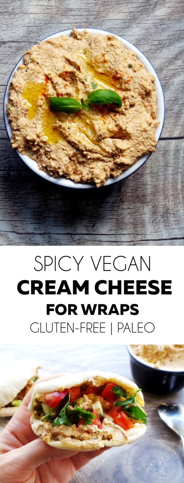 Spicy vegan cream cheese for wraps