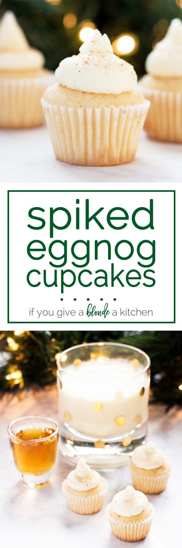 Spiked Eggnog Cupcakes