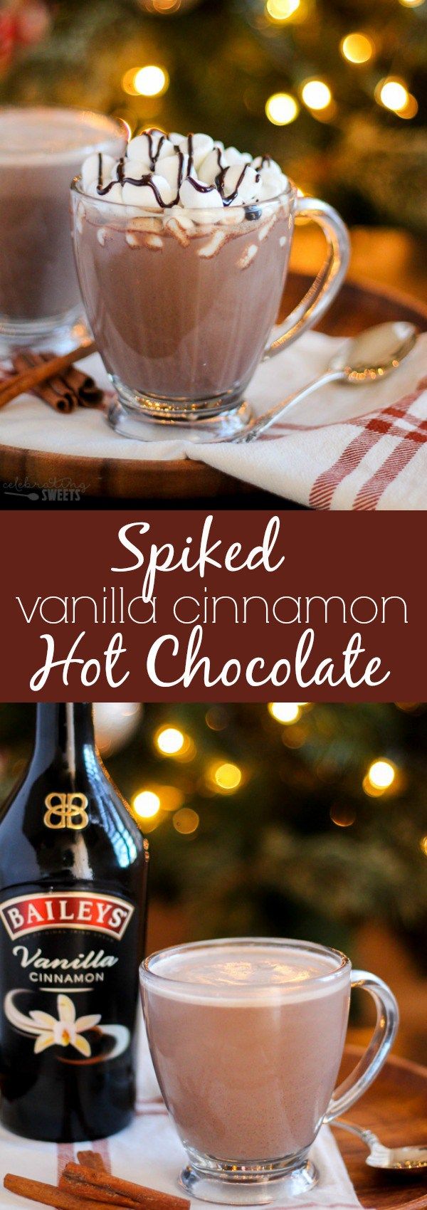 Spiked Vanilla Cinnamon Hot Chocolate