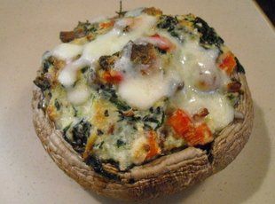 Spinach & Ricotta Stuffed Portobello Mushrooms