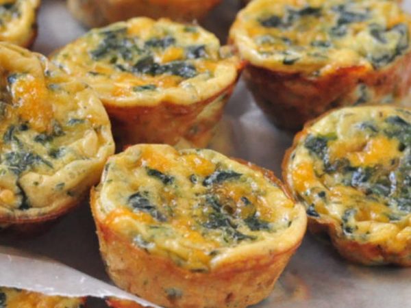 Spinach and Cheese Baby Quiches