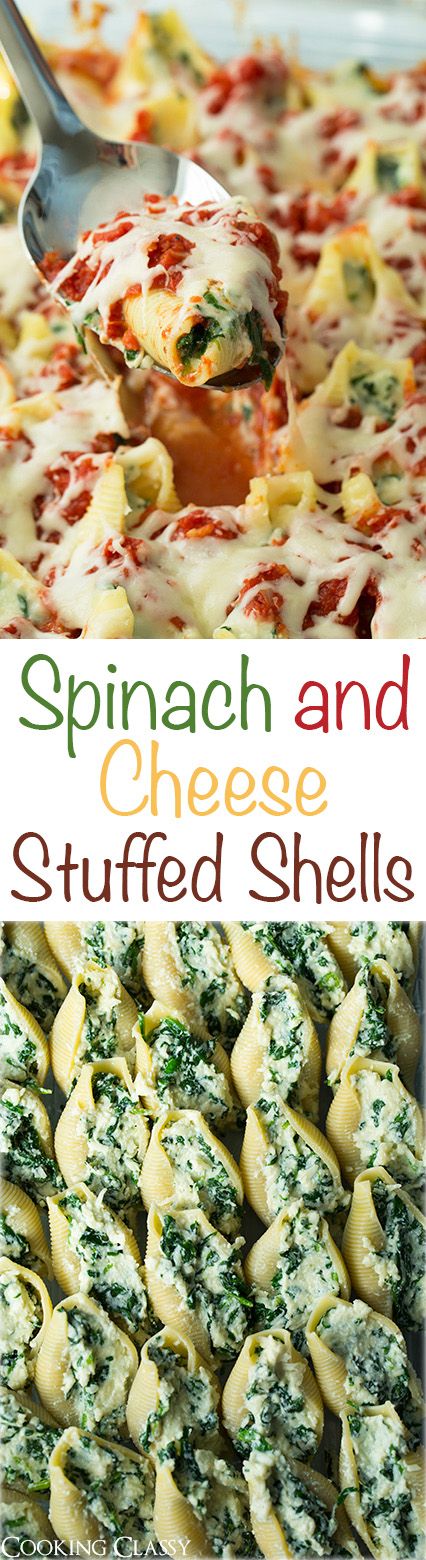 Spinach and Cheese Stuffed Shells