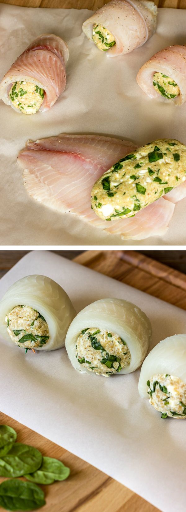 Spinach and Feta Stuffed Tilapia