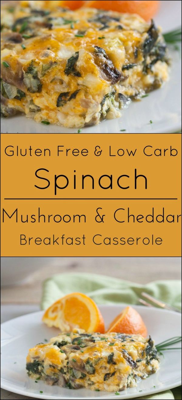 Spinach and Mushroom Breakfast Casserole