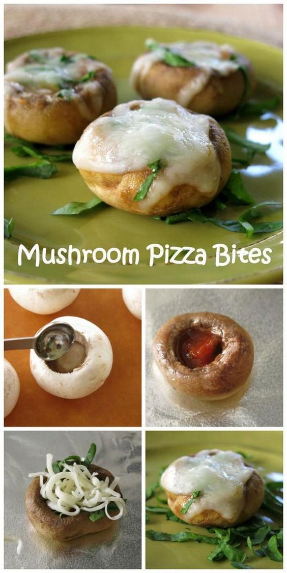 Spinach and Mushroom Pizza Bites