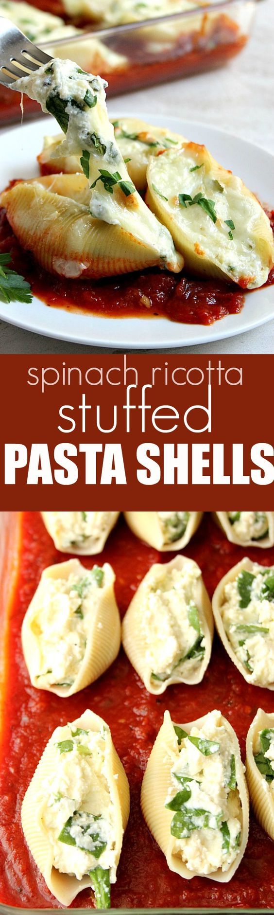 Spinach and Ricotta Stuffed Pasta Shells