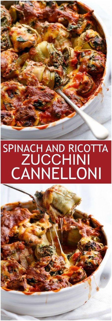 Spinach And Ricotta Zucchini Cannelloni