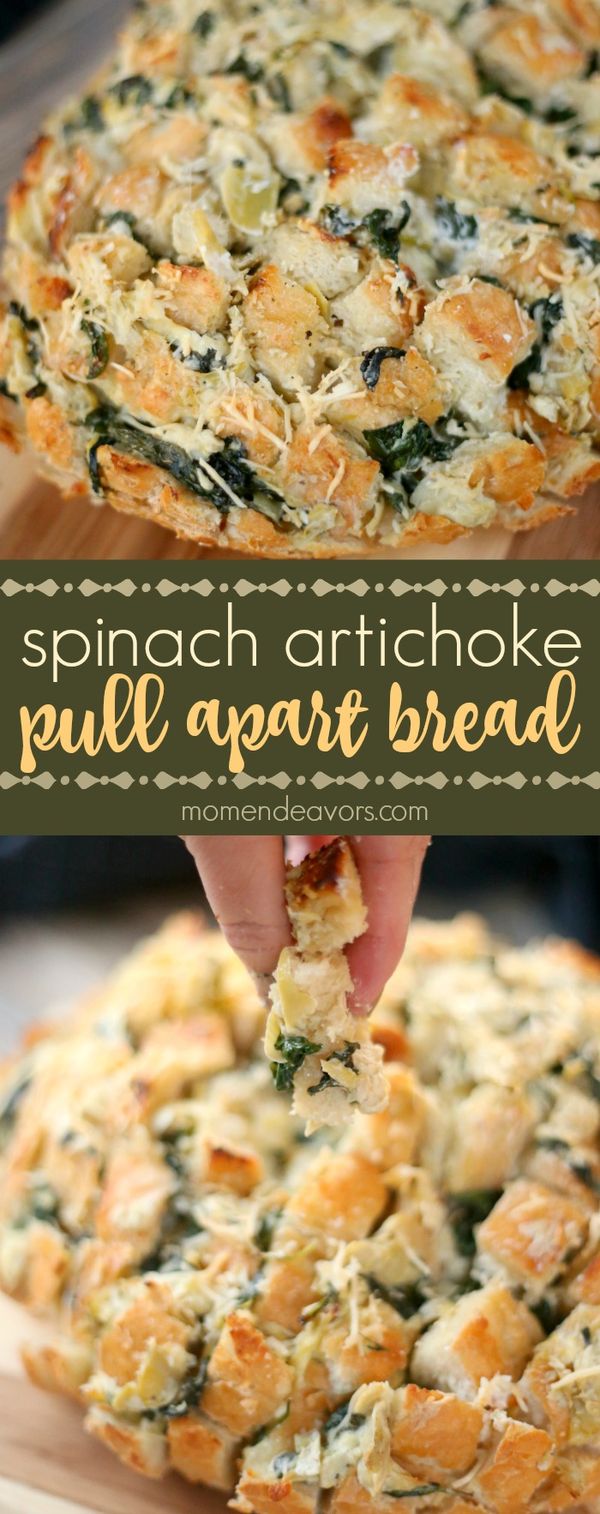 Spinach Artichoke Pull Apart Bread