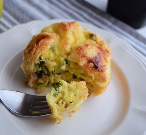 Spinach Bacon Egg Soufflé