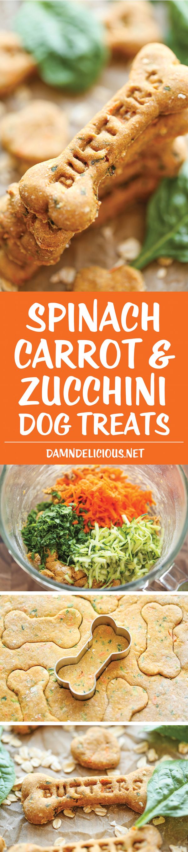 Spinach, Carrot and Zucchini Dog Treats