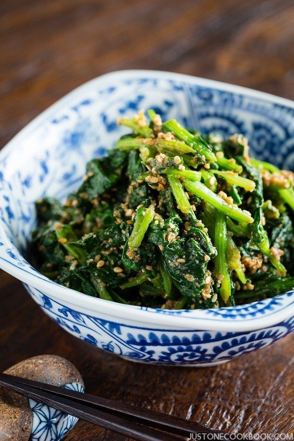 Spinach Gomaae (Spinach with Sesame Sauce