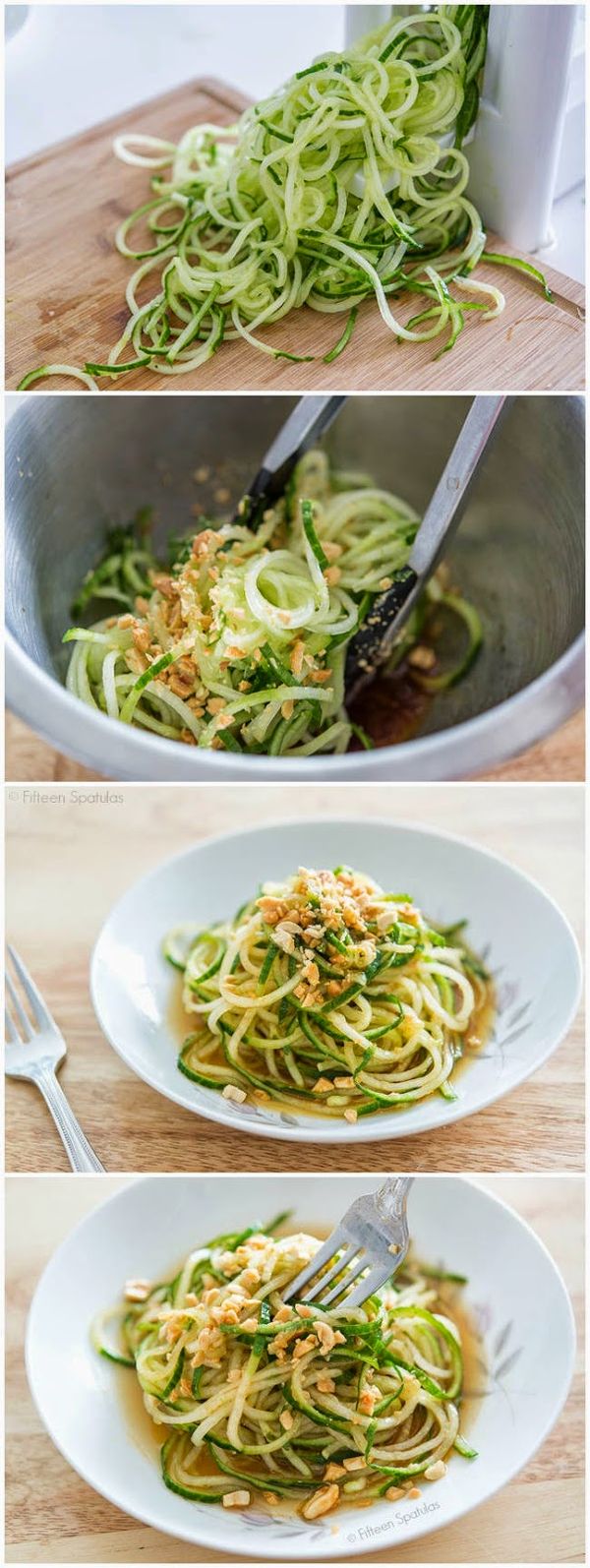 Spiralized Asian Cucumber Noodle Salad