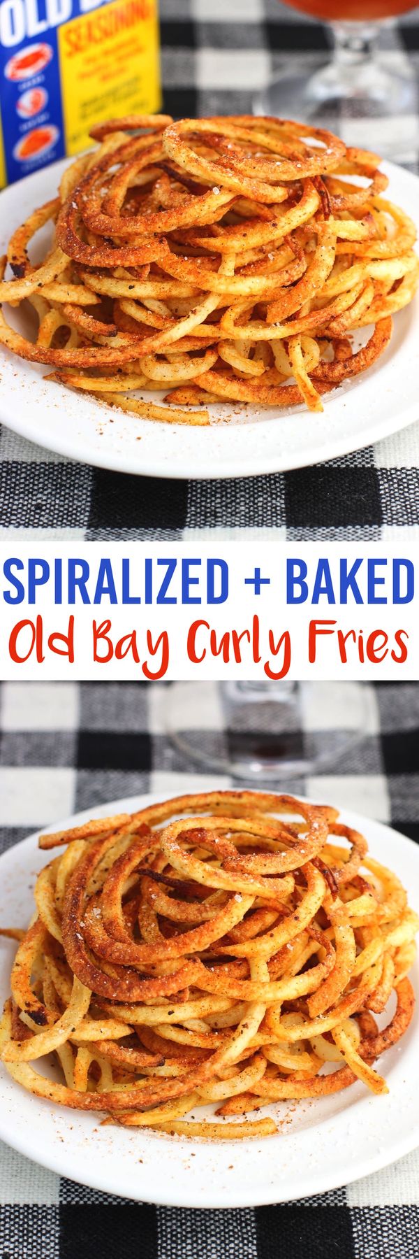 Spiralized + Baked Old Bay Curly Fries