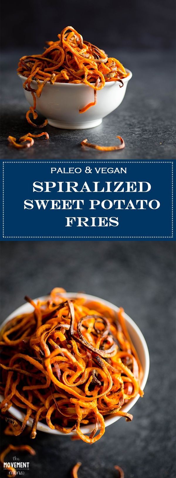 Spiralized Sweet Potato Fries (perfectly crispy!