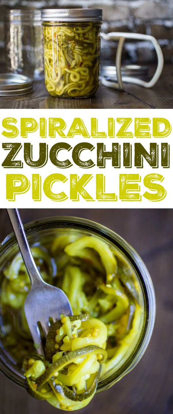 Spiralized Zucchini Pickles