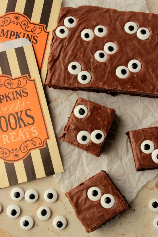 Spooky Eyeball Fudge Brownies