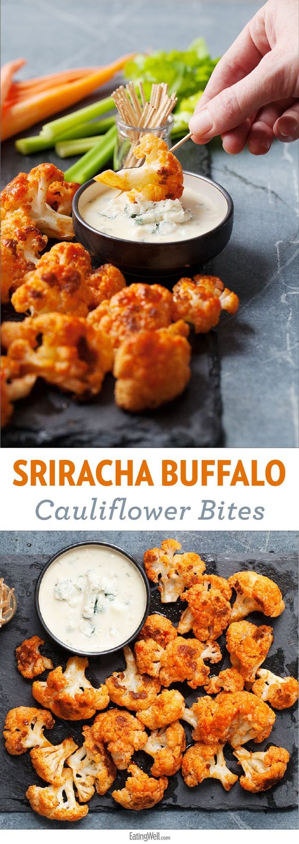 Sriracha-Buffalo Cauliflower Bites