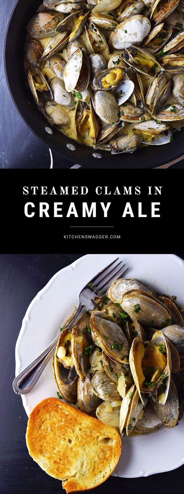 Steamed Clams in Creamy Ale Sauce