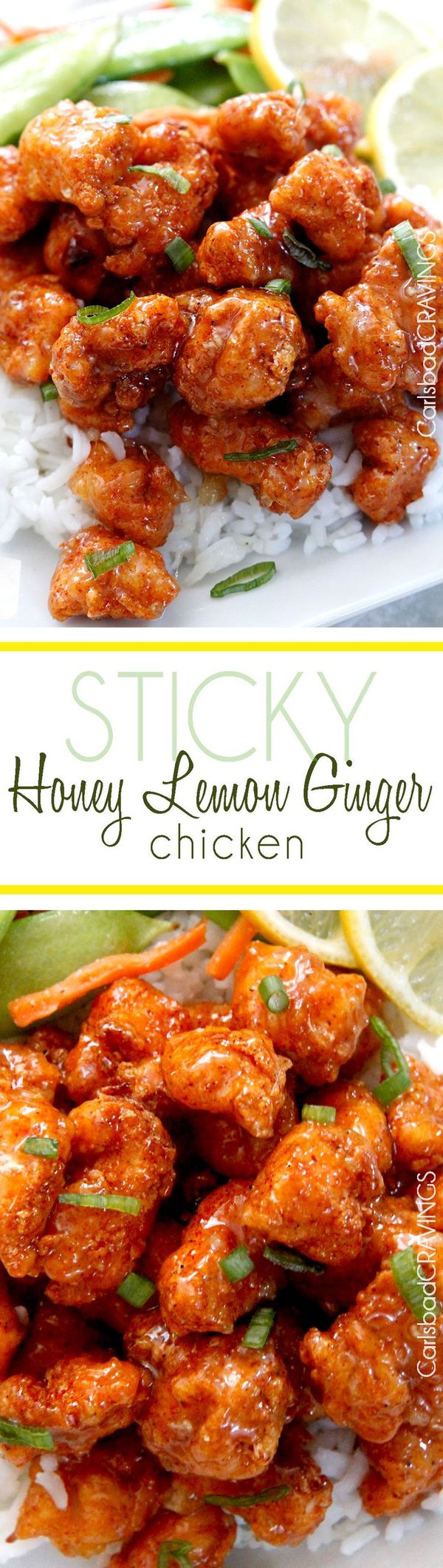 Sticky, Crispy Honey Lemon Ginger chicken