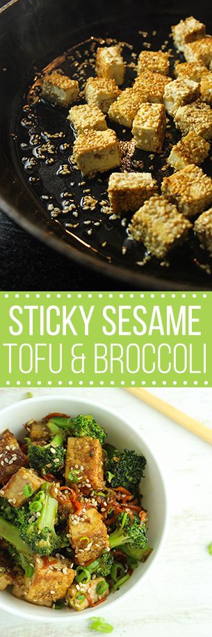 Sticky Sesame Tofu and Broccoli