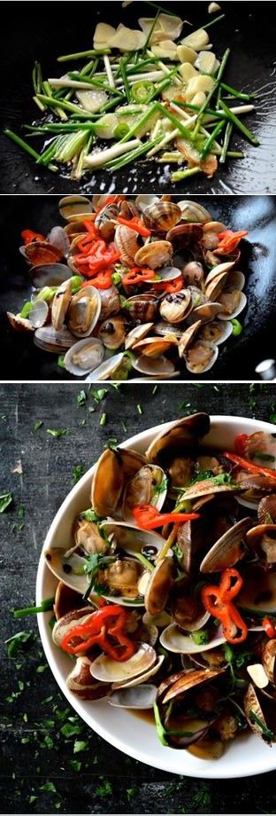 Stir-Fried Clams in Black Bean Sauce