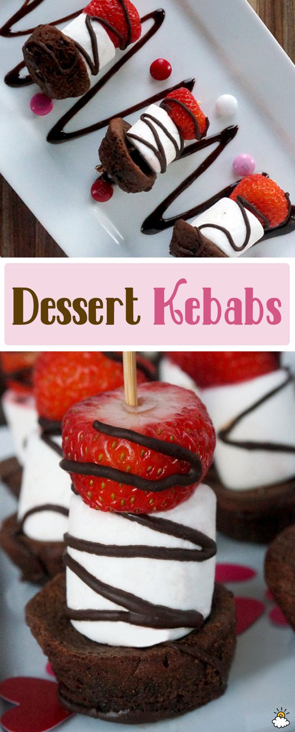 Strawberry And Brownie Dessert Kebabs