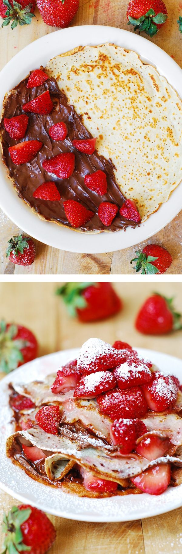 Strawberry and Nutella crepes