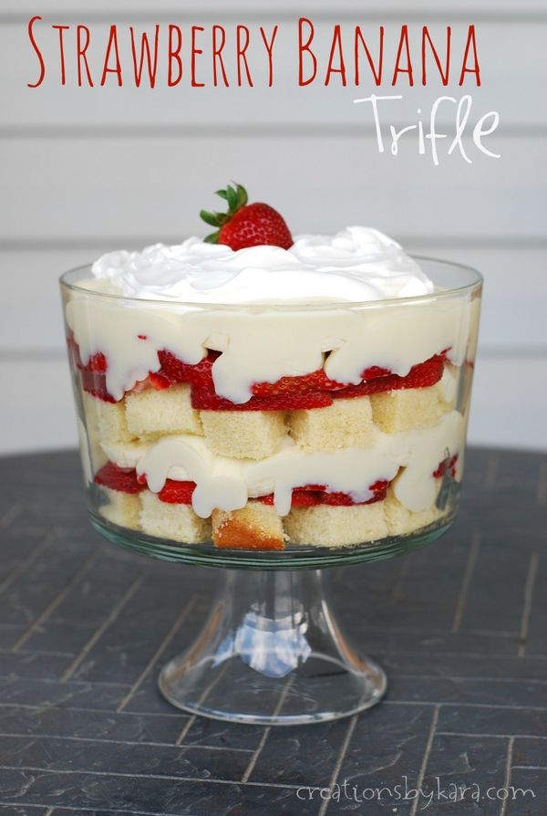 Strawberry Banana Trifle