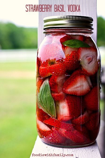 Strawberry Basil Infused Vodka