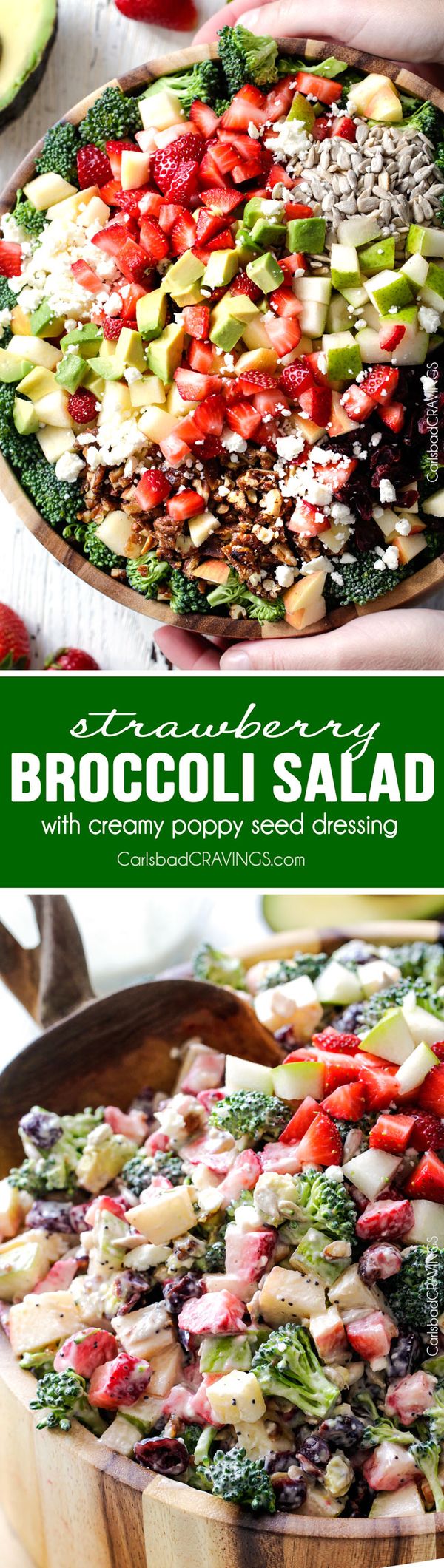 Strawberry Broccoli Salad with Creamy Poppy Seed Dressing