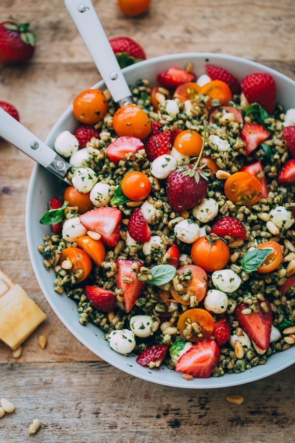 Strawberry Caprese Farro Salad