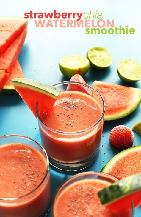 Strawberry Chia Watermelon Smoothie