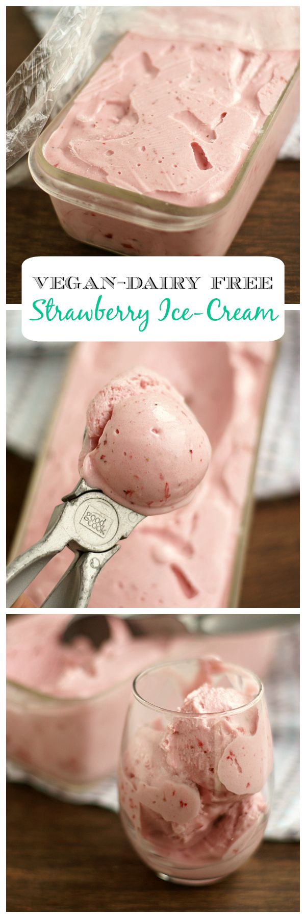 Strawberry Ice-Cream (vegan & traditional