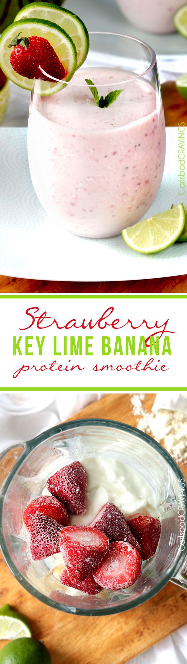 Strawberry Key Lime Banana Smoothie