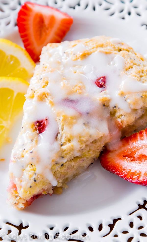 Strawberry Lemon Poppy Seed Scones