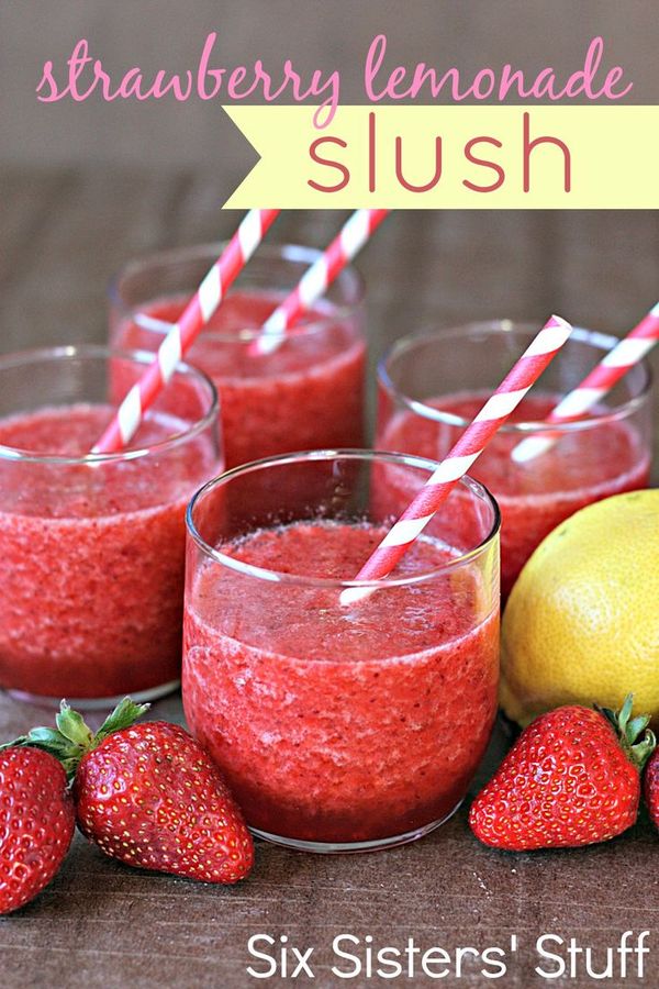 Strawberry Lemonade Slush Drink