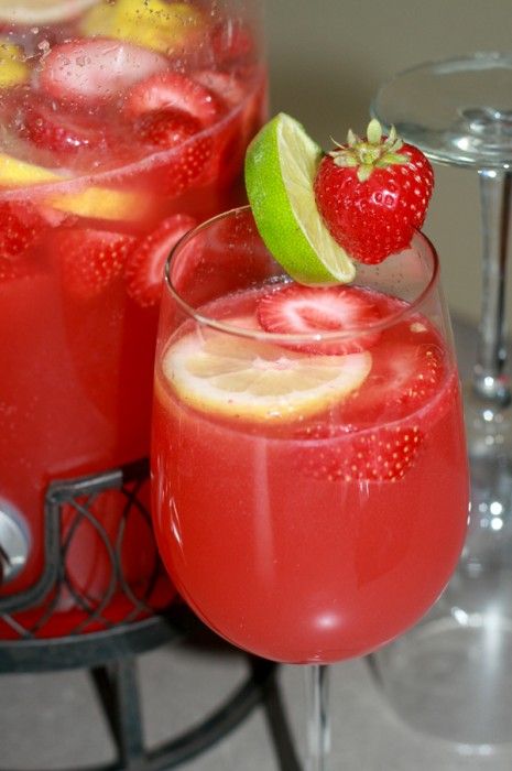 Strawberry Limeade Rum Punch