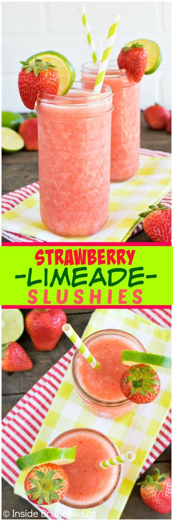 Strawberry Limeade Slushies