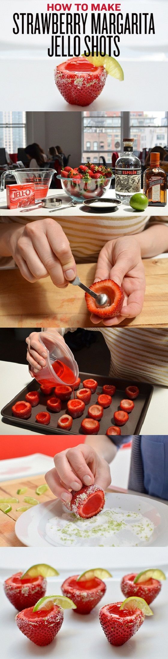 Strawberry Margarita Jello Shot Cups