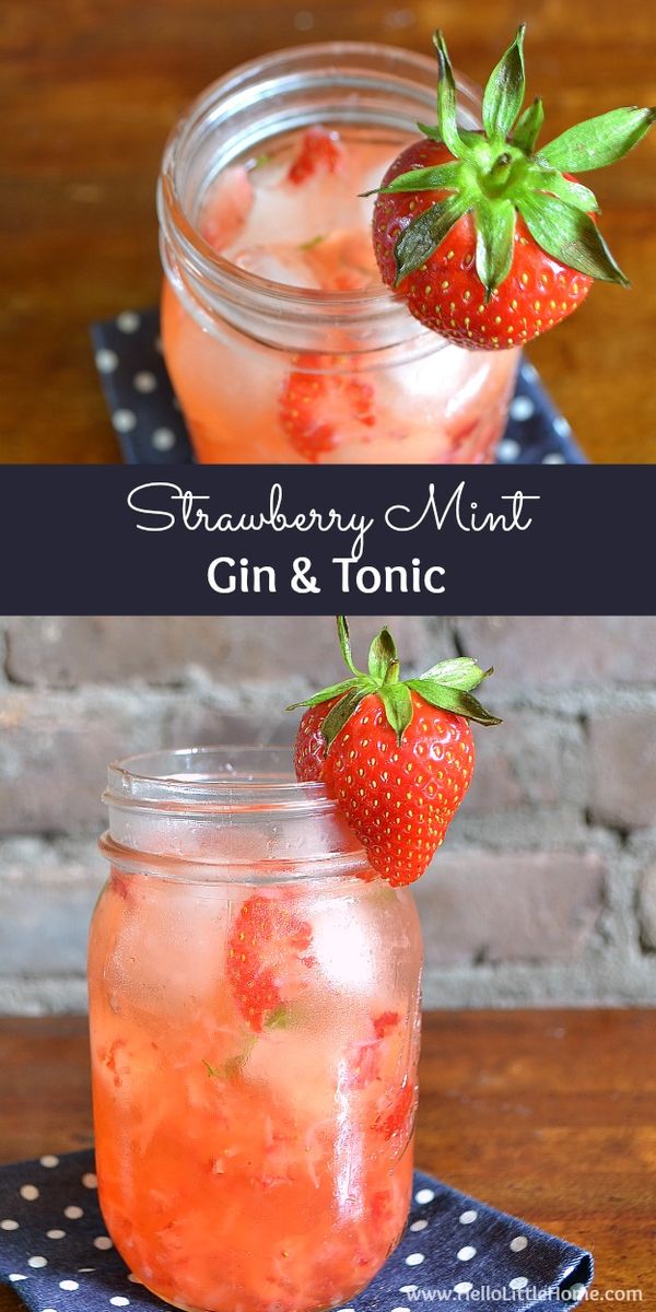 Strawberry Mint Gin and Tonic