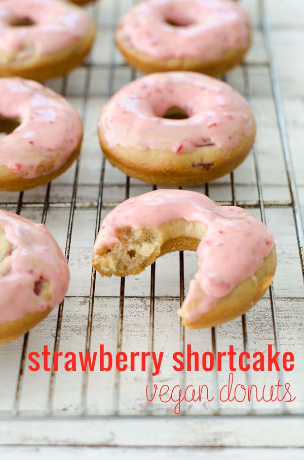 Strawberry Shortcake Baked Donuts