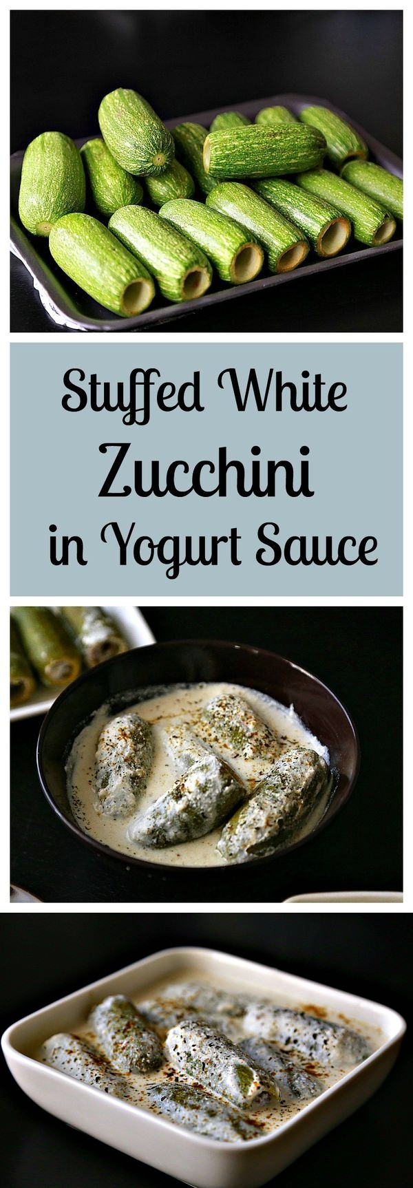 Stuffed White Zucchini in Yogurt Sauce (Kousa bel laban