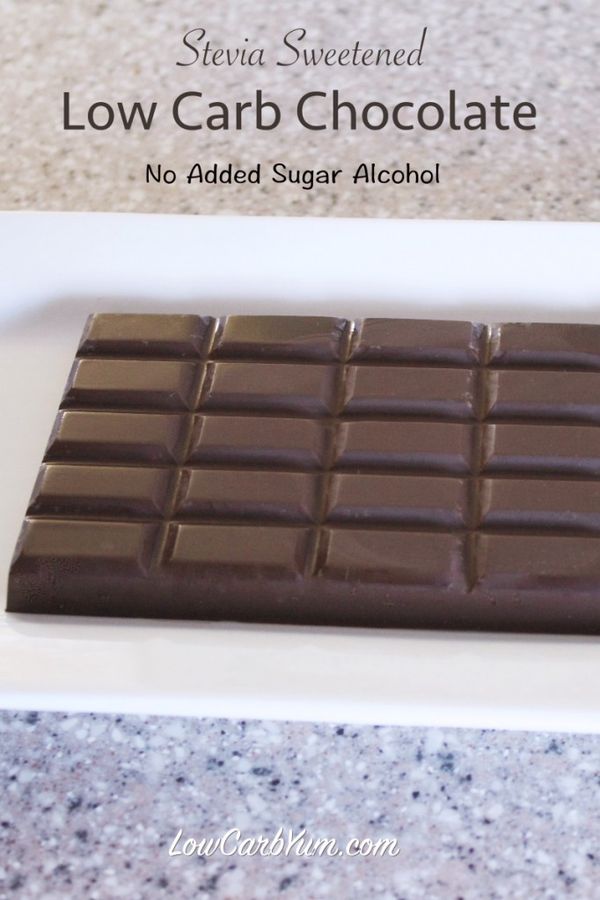 Sugar-Free Chocolate Bars with Stevia