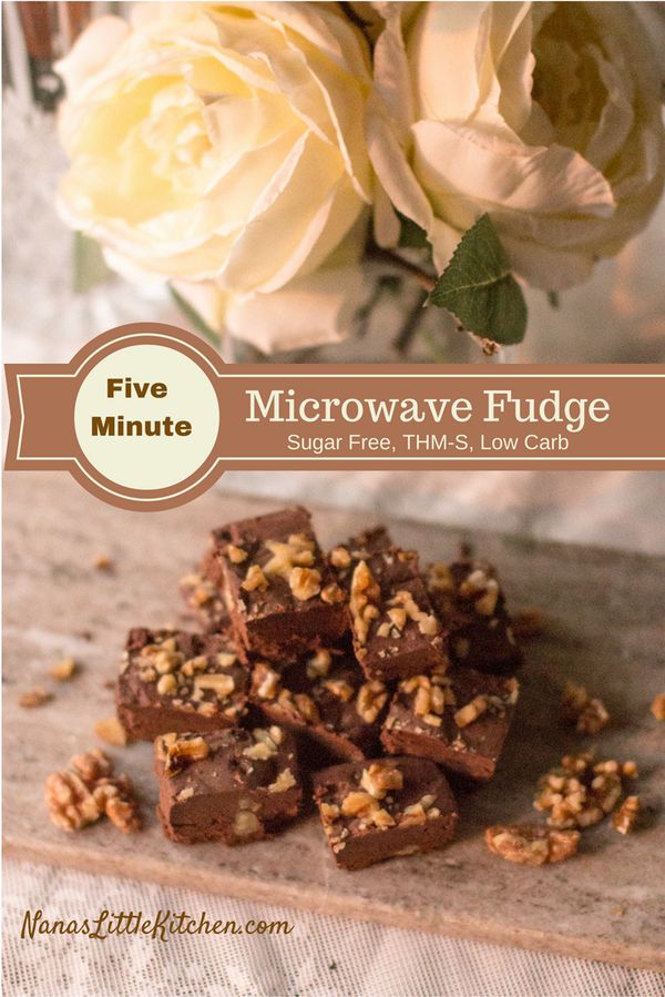 Sugar Free Five Minute Microwave Fudge